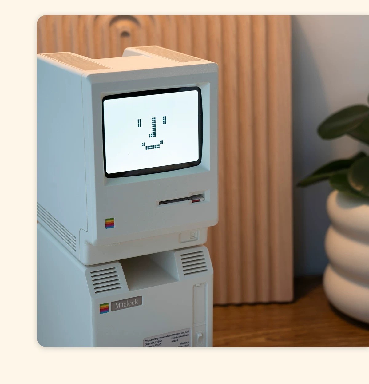 Retro Macintosh Digital Alarm Clock Maclock 80s Apple Mac Clock Rechargeable