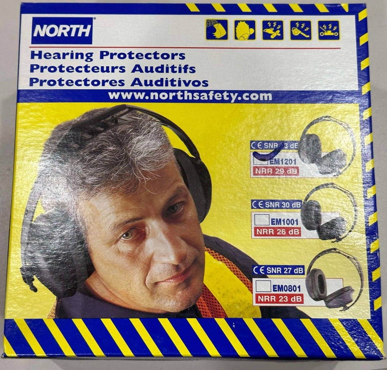 North Saftey- EM1201, Black/Grey - (1 Pair)