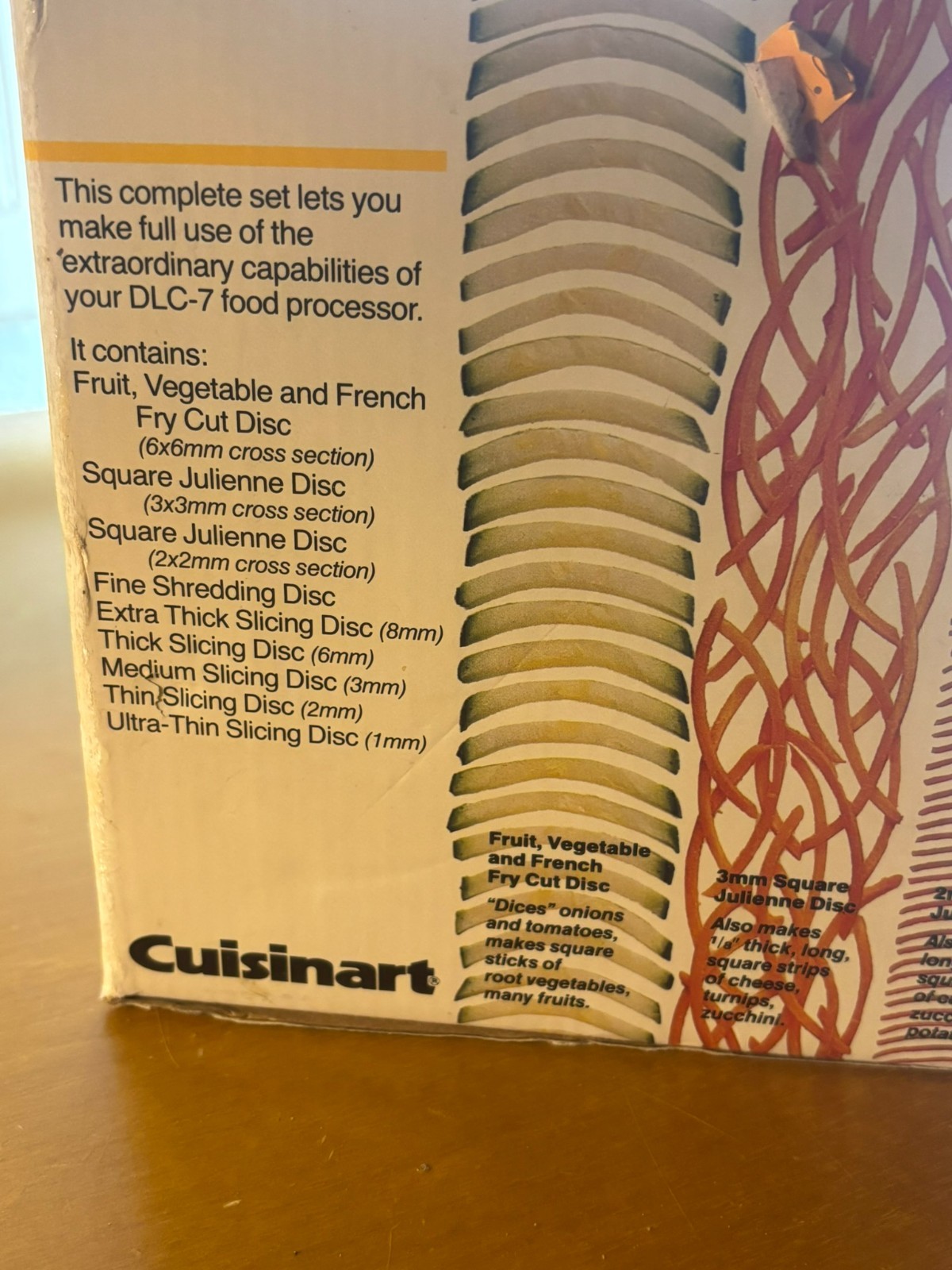 Cuisinart DLC-7 Complete 9 Blade Disc Set in Box EUC ~ Plus DLC-037 Med. Blade