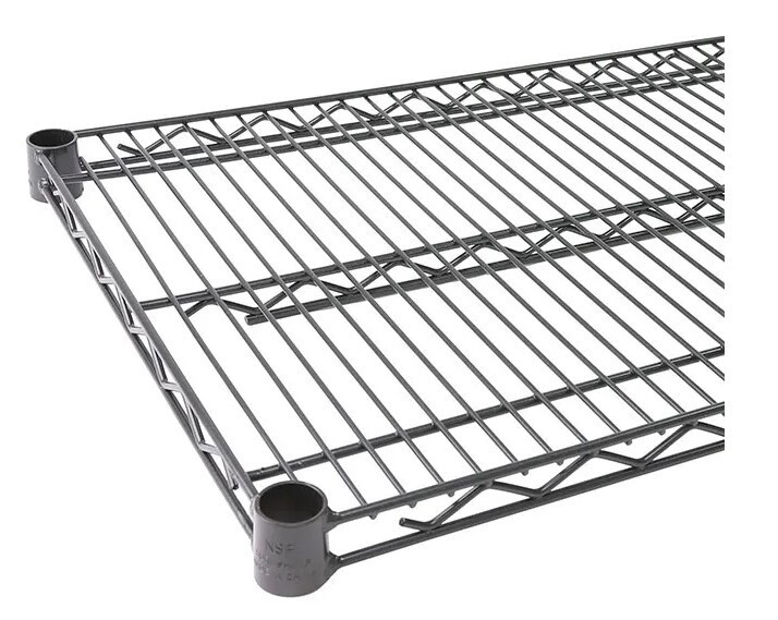 Black Epoxy Coated Wire Shelving Section 24" widths 7 sizes available Sureshelf