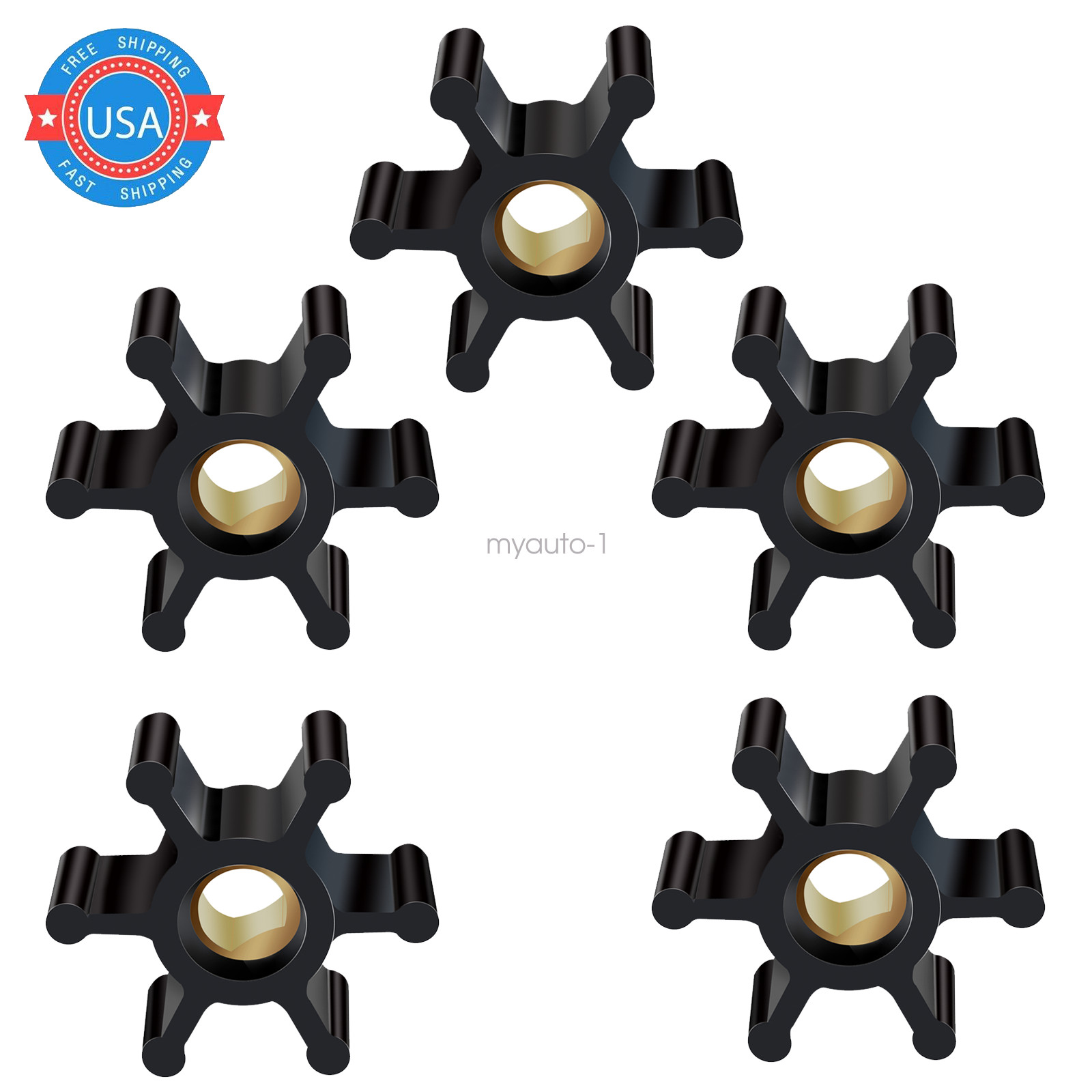 5 pack Impeller for Utility Water Transfer Pump Fits 1/10th HP & 1/12th HP