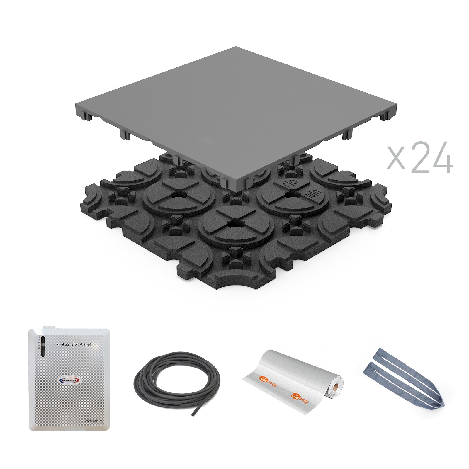 ホヤオンドル 温水床暖房 壁掛けボイラ hot water underfloor heating mat system Qtype 6square meter