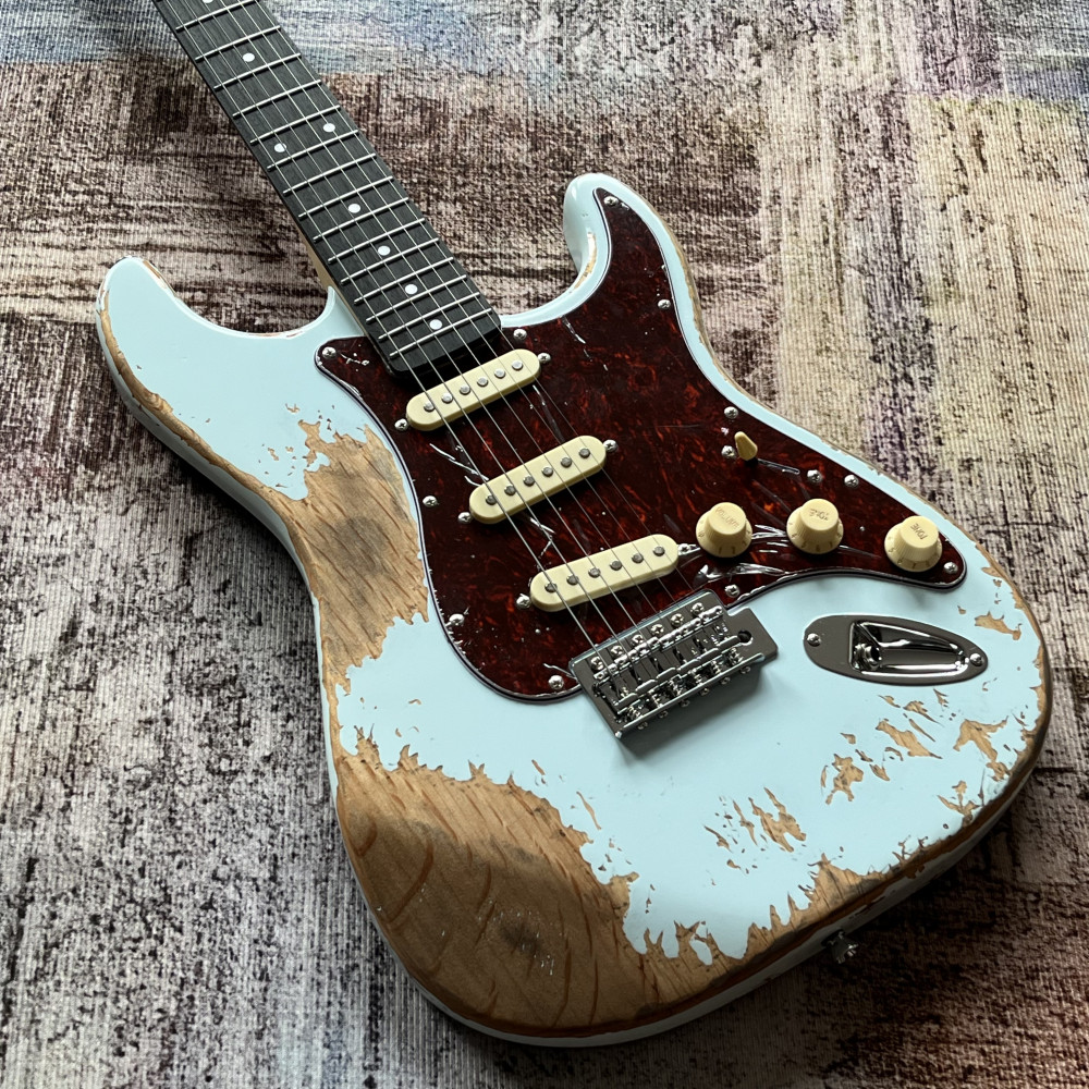Custom Shop Blue Handed relics aged Electric Guitar USA in stock free shipping