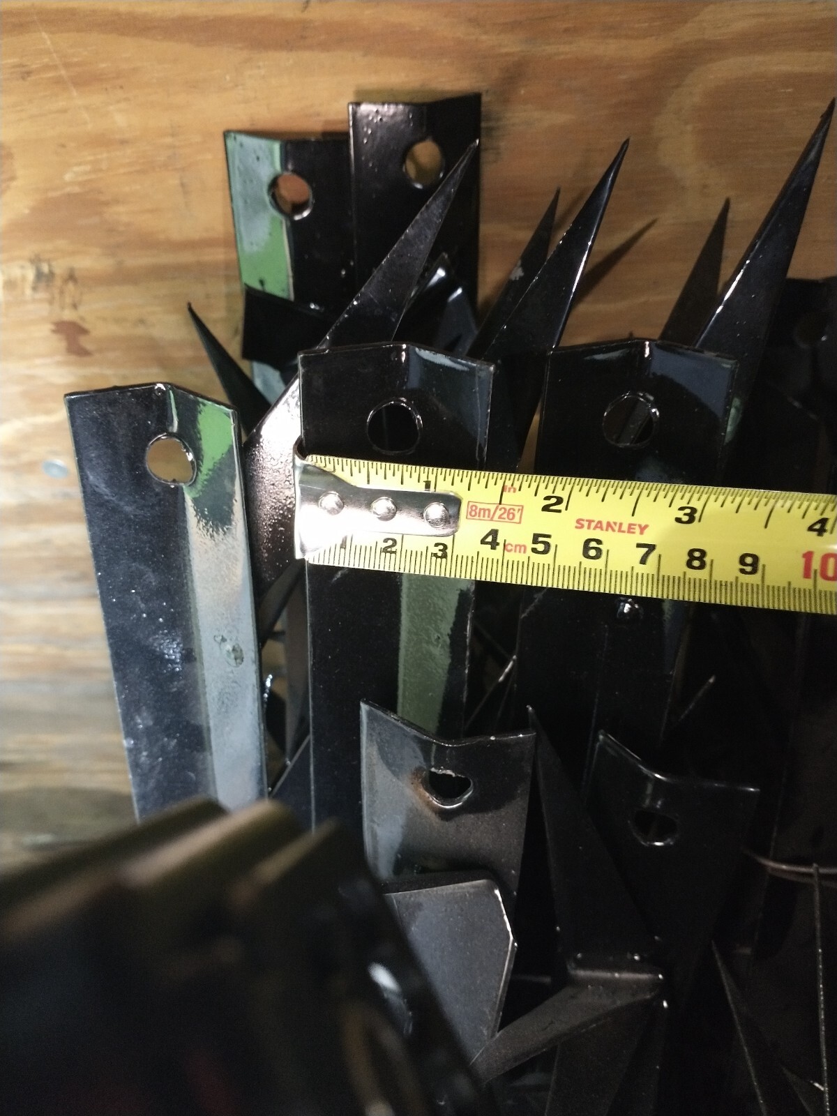 2 Steel Security Wall Spikes, Anti-Climb Metal 78 inches long total, 4" tall