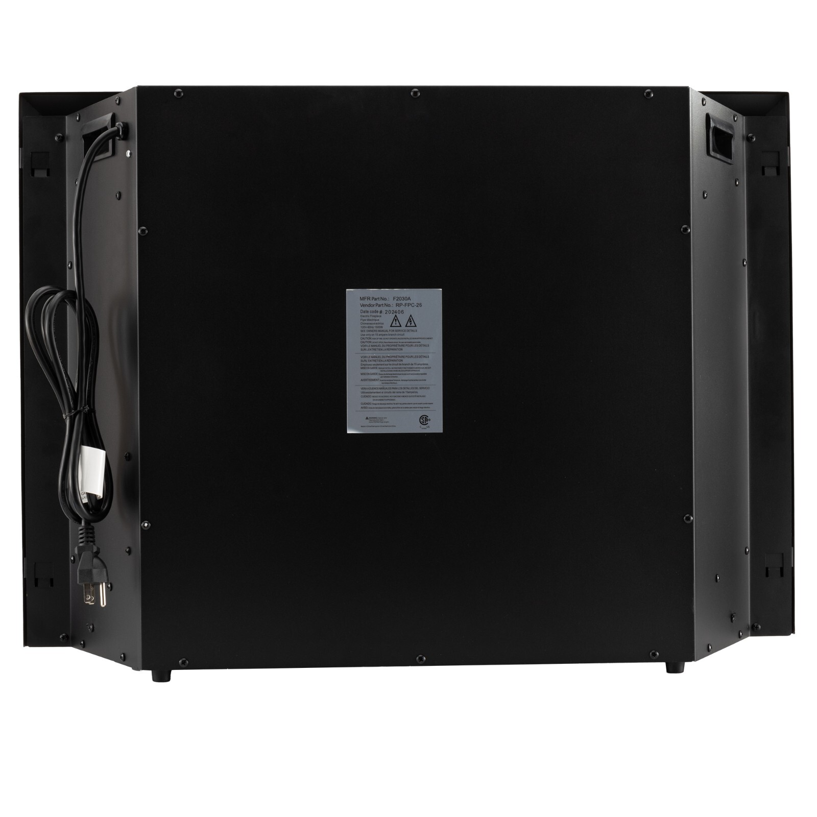 RecPro RV 26" Electric Fireplace | 3 Flame Colors | Flat Glass | 1500W