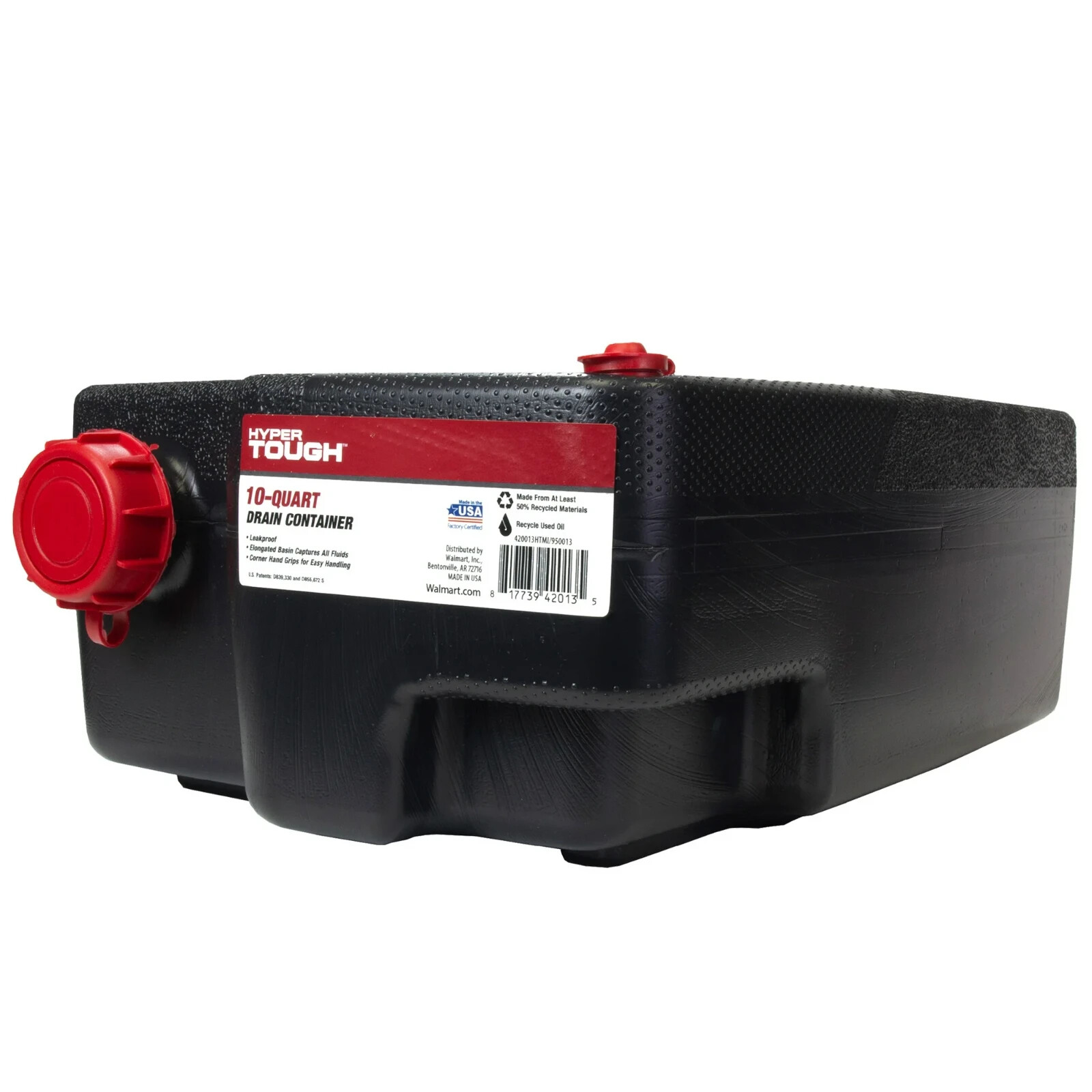 Oil Change Drain Container 10 Quart Large Pan leak-proof High Capacity Car Auto