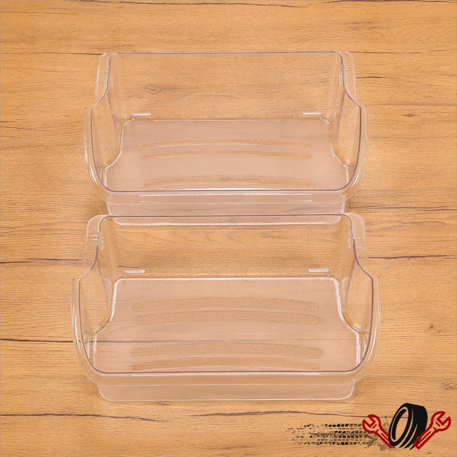 2 Pack Clear Refrigerator Door Bin Shelf #240324502 For Frigidaire Kenmore