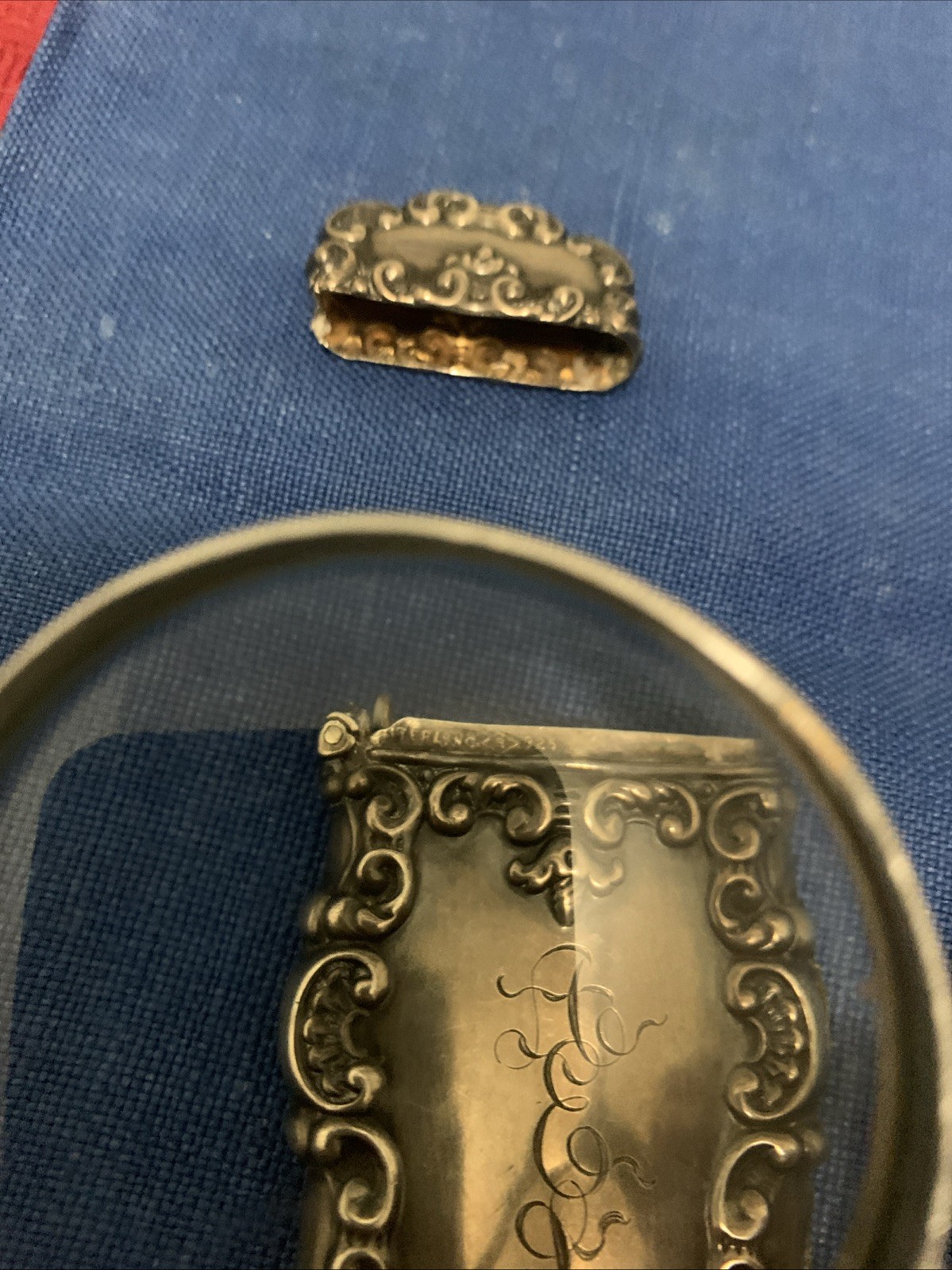 Antique Sterling Silver Match Safe Vesta Case Art Nouveau Circa 1900