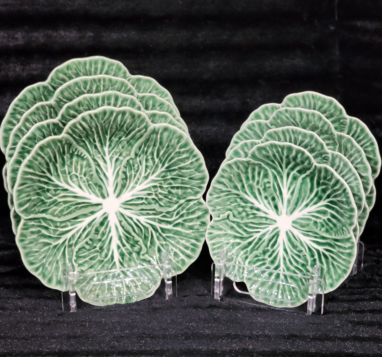 4 Green Cabbage Cereal Bowls Ceramic 6" Hobby Lobby Easter Pinheiro Style NEW