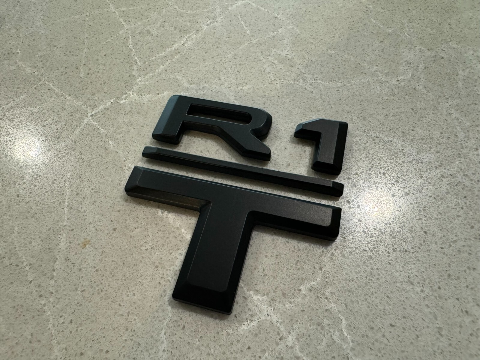 Rivian Emblem Set Matte Black R1T R1S Logo Square Badge