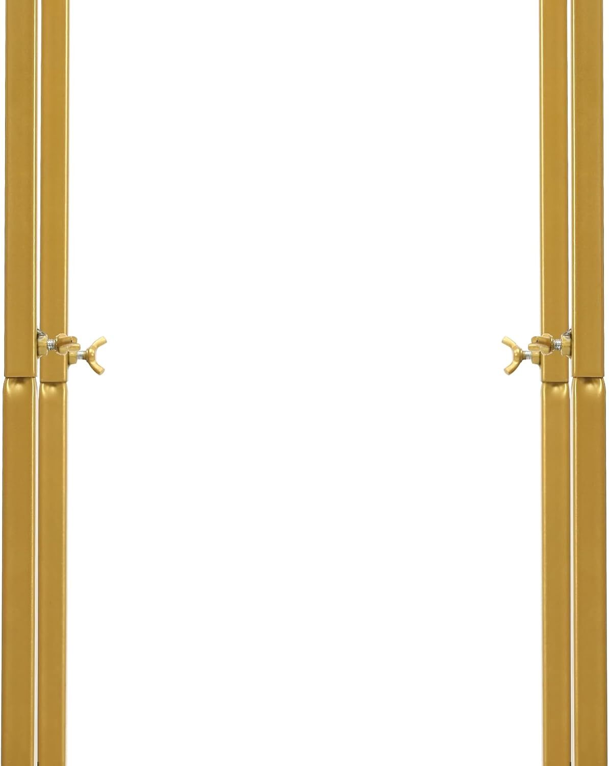 7.9ft Gold Wedding Arch Backdrop Stand, Square Arch Double Metal Balloon Arch