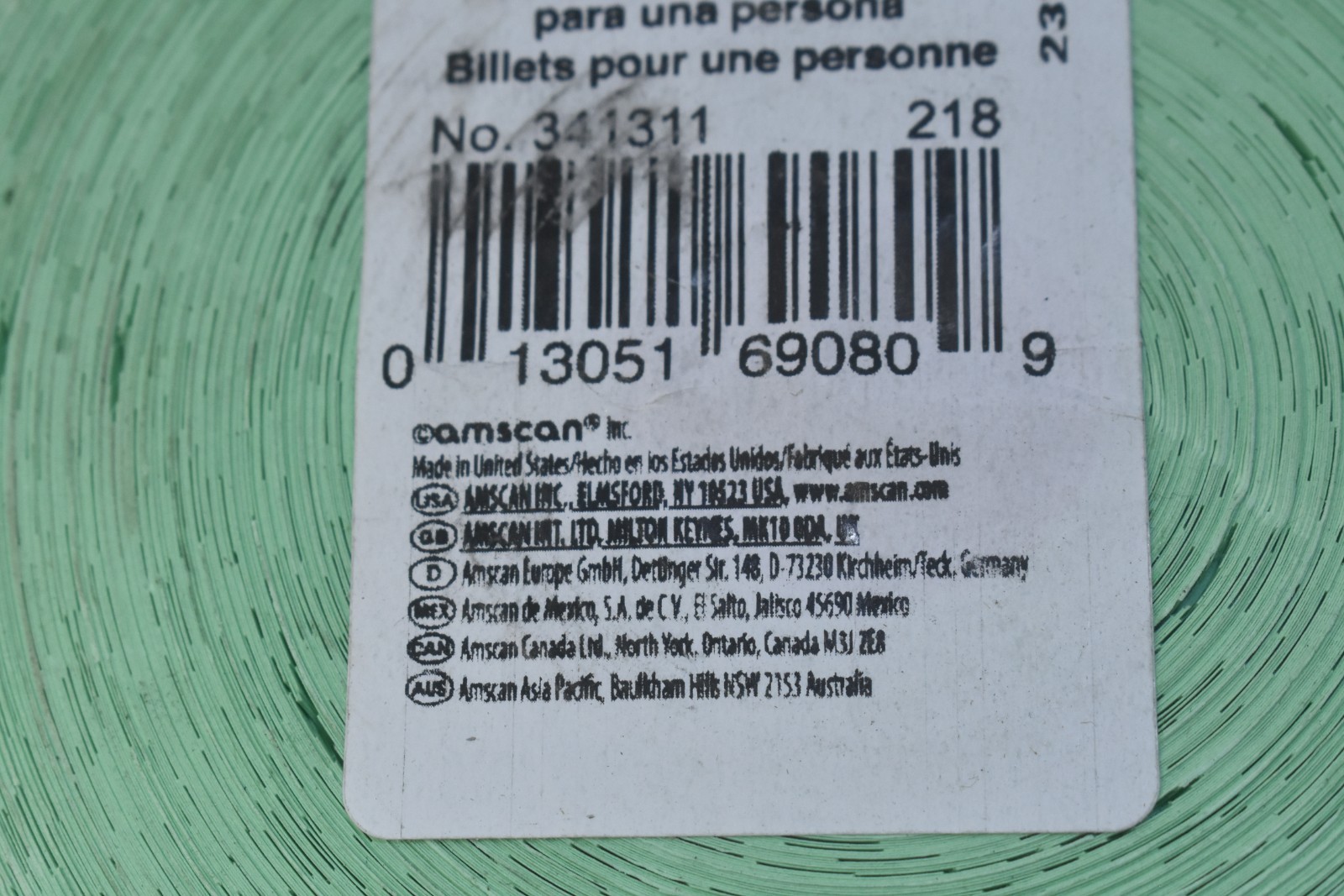 Amscan Admit One Tickets 2000 Tickets Green Blank Coupons Games Events Raffle