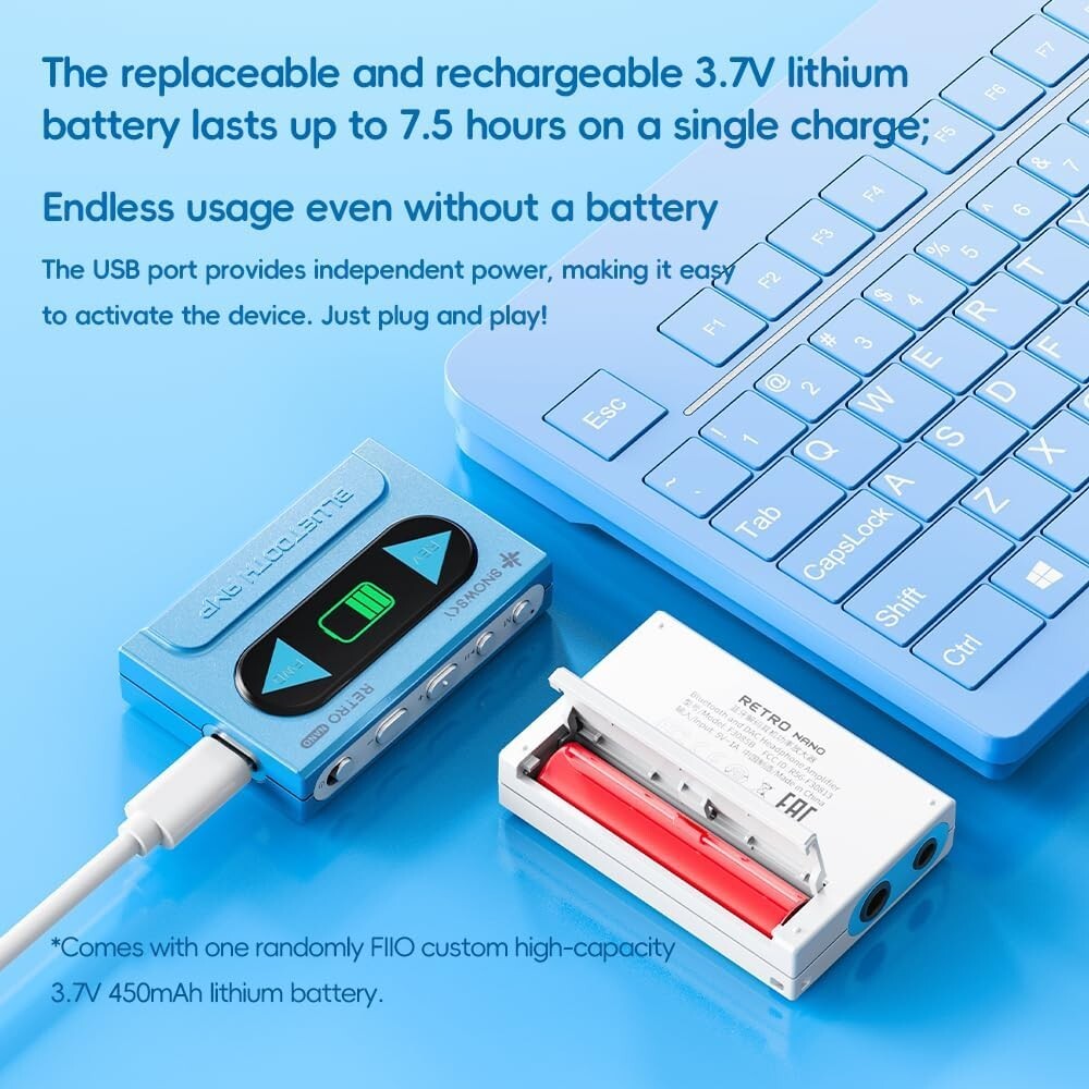 FiiO/Snowsky Retro Nano Bluetooth USB DAC AMP w/3.5mm & 4.4mm Output (White)