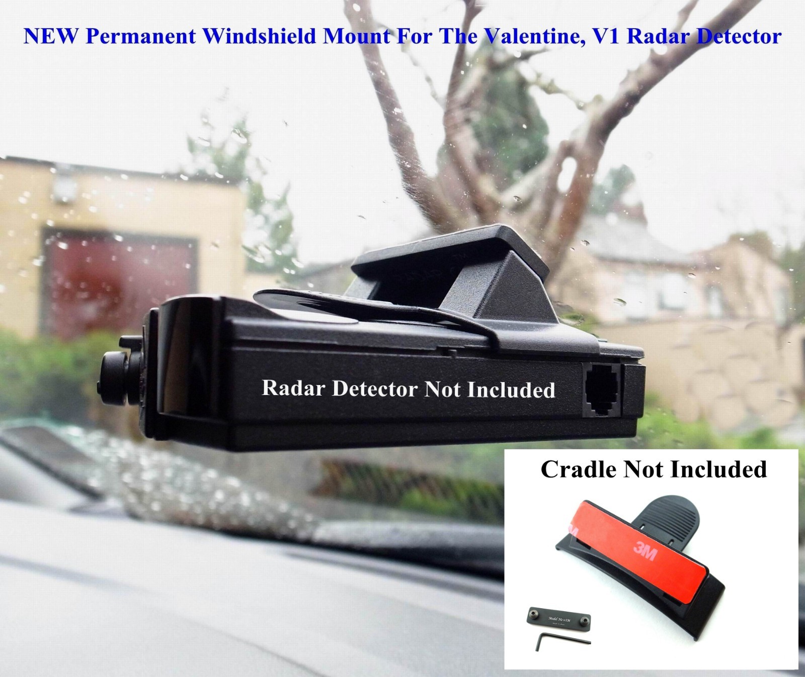 NEW Permanent Windshield Mount For The Valentine Gen1, Gen2 Radar Detectors
