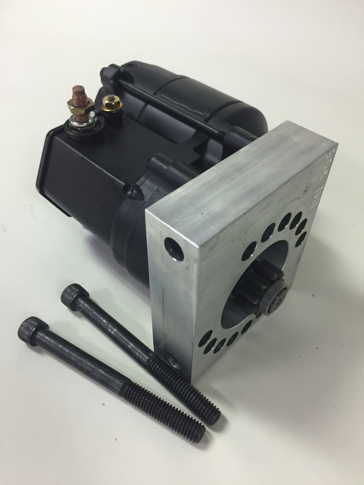 PONTIAC OLDSMOBILE HIGH TORQUE MINI STARTER 350,400,455 1.2KW PAINTED BLACK