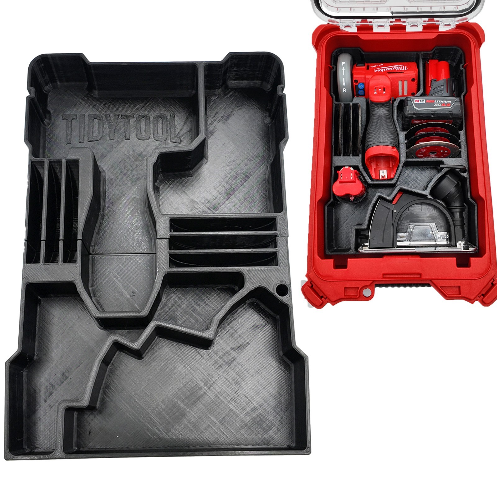 M12 Fuel 3" Compact Cut Off Tool Organizer for Milwaukee Compact Packout