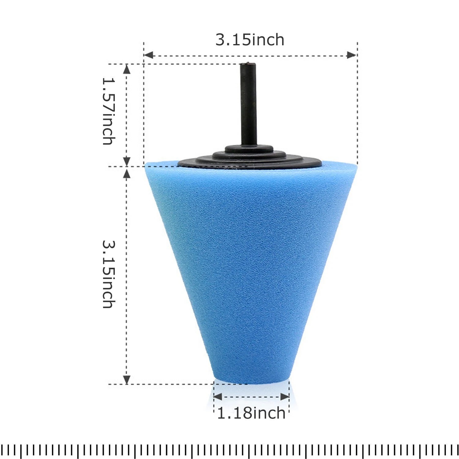 5x Foam Drill Polishing Cone Ball Pads Kit Car Hub Waxing Buffing Wheel Polisher