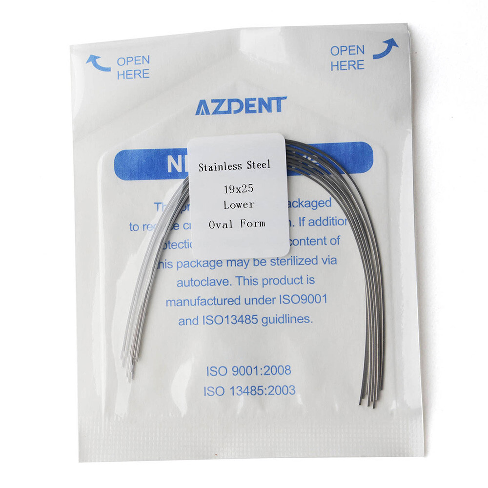 AZDENT Dental Orthodontic Stainless Steel Rectangular Arch Wires Ovoid Form
