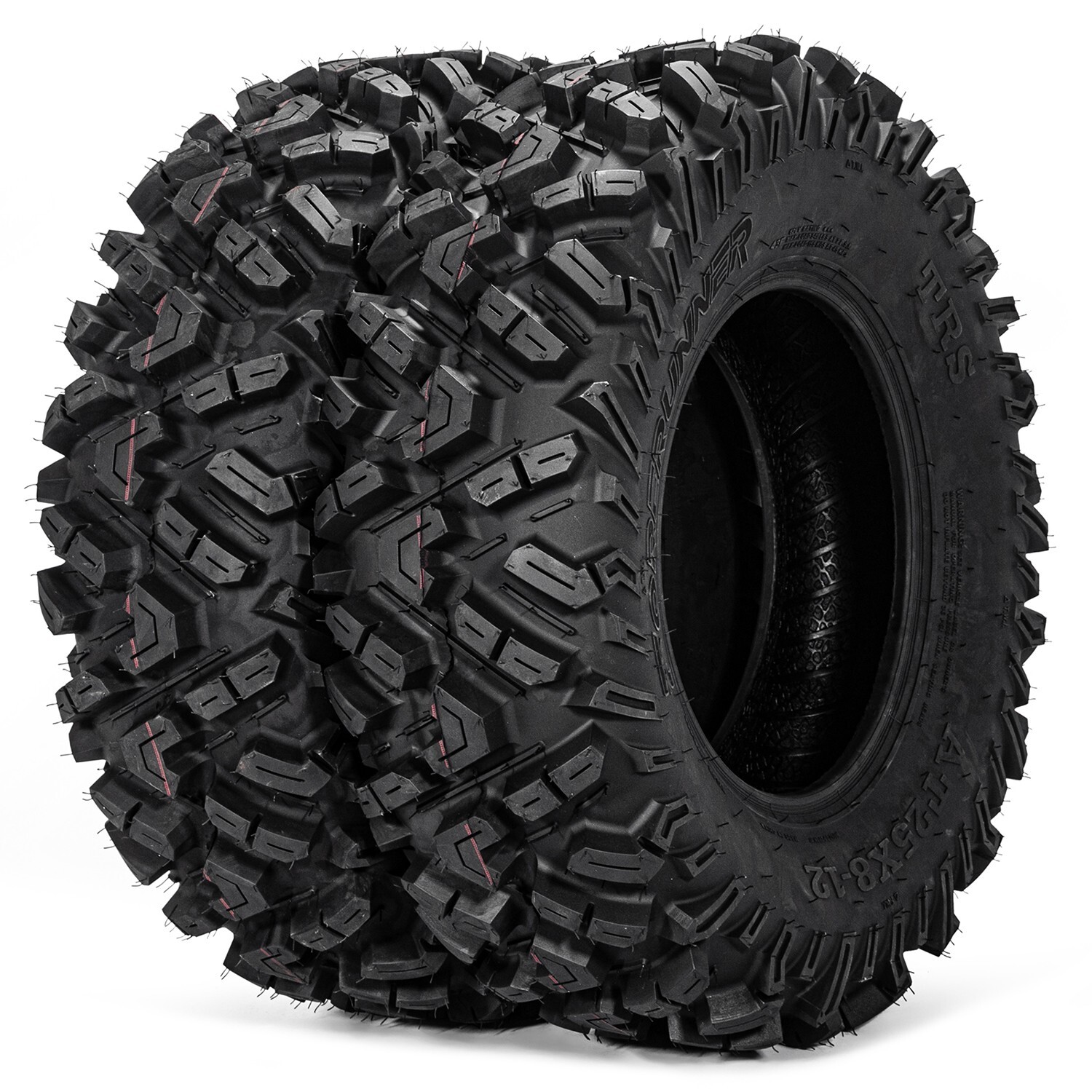 25x8-12 Set of 2 ATV Tires 6Ply 25x8x12 UTV Tires 25 8 12 All Terrain Tyres 25"