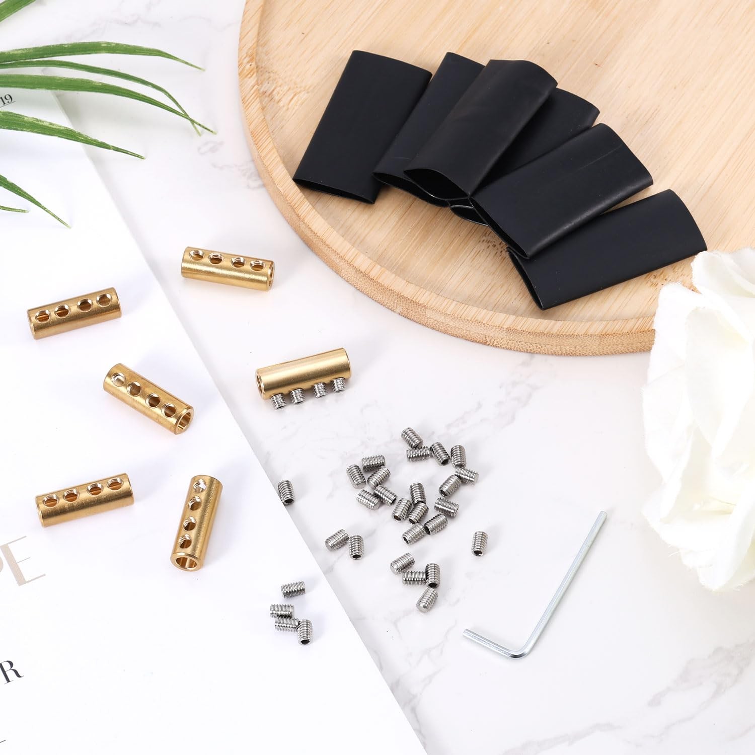 6pcs 6 AWG Wire Connector Nut Kit, 80Amp Quick Connection Terminal Splicing Q...