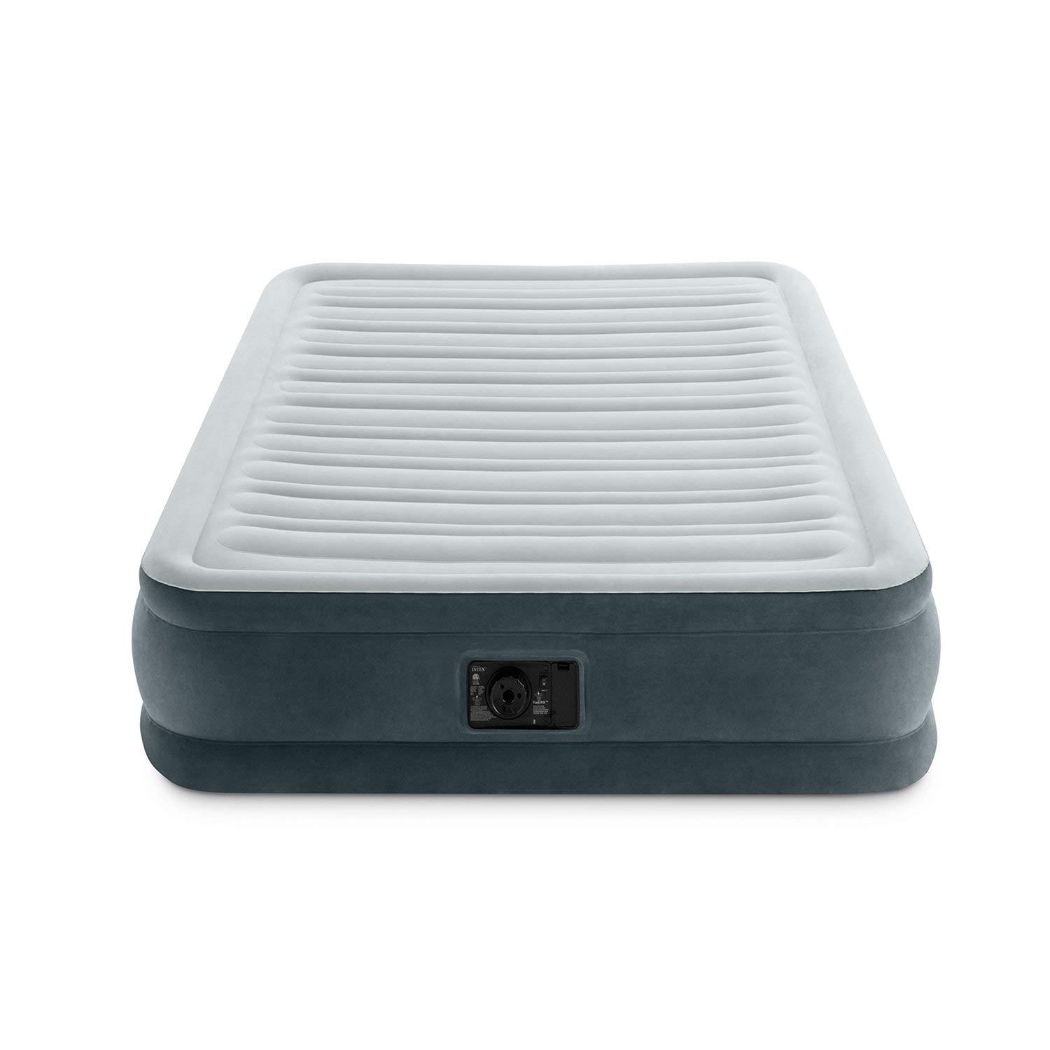 Intex Dura-Beam Deluxe Comfort Plush Airbed Series with Internal Pump (2021 Mode