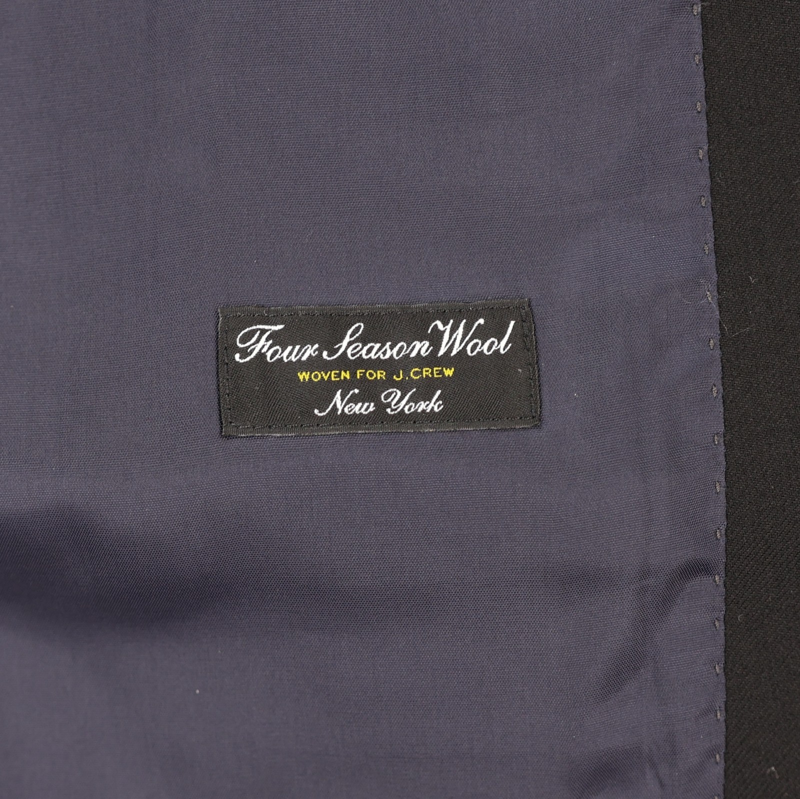 J Crew Ludlow Slim Suit Jacket Stretch Four-Season Wool Size 40S Black Blazer