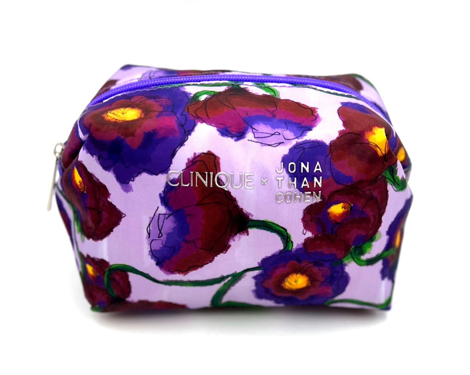 4 Bags: Clinique x Jona Than Cohen  Cosmetic Makeup Bag with Flower  Printed