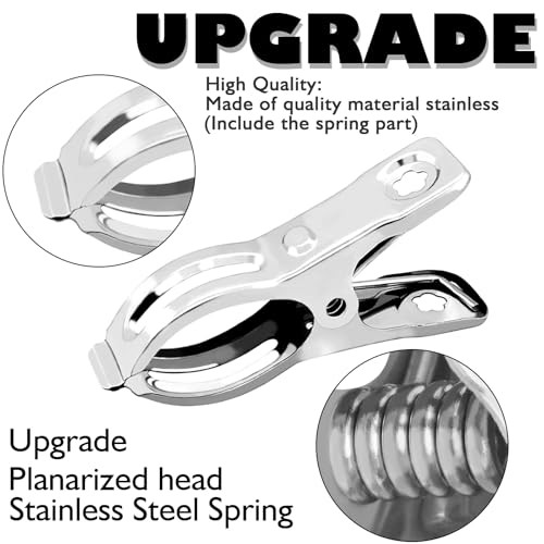 BESTEEL Upgraded 40 PCS Garden Clips, Greenhouse Clamps 100% Stainless 40PCS