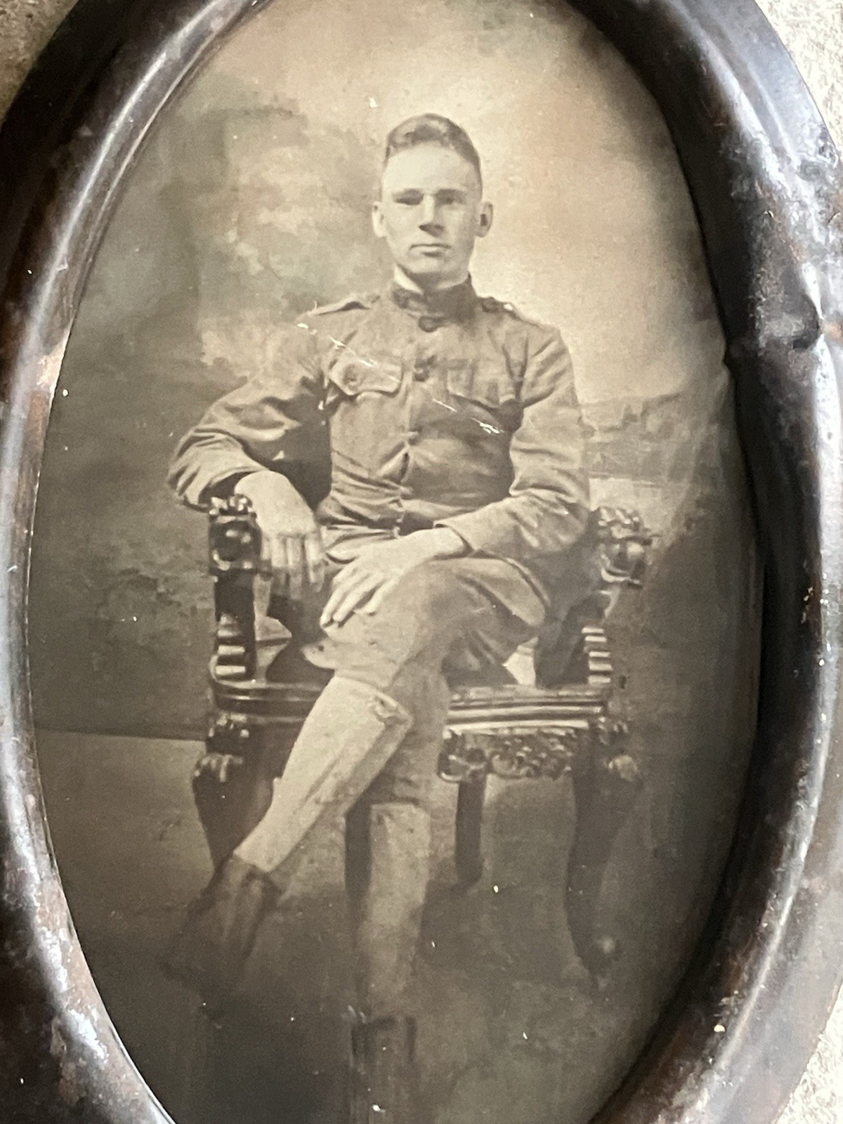 c.1914 -to- 1918 - WW1 Soldier's FRAMED Military Photograph - ORIGINAL