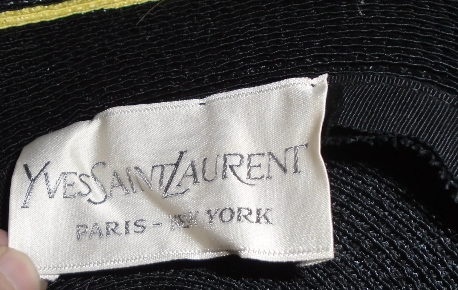 YSL Yves Saint Laurent Designer Vintage RED Black Hat