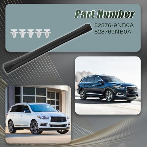 1PC Rear Right Door Lower Molding Trim 82876-9NB0A 828769NB0A Compatible with
