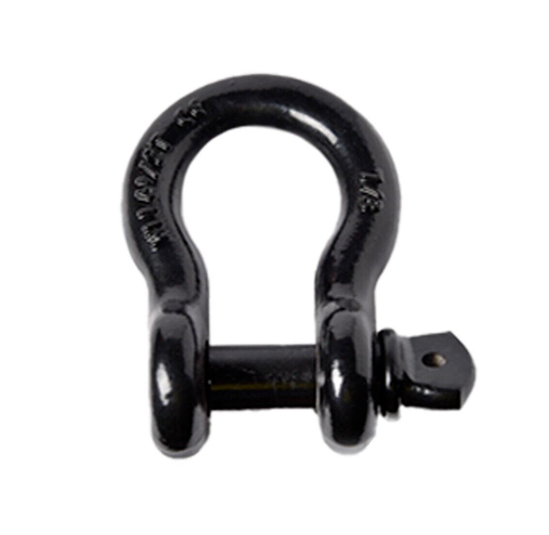 7/8" BLACK D-Ring Bow Shackle Screw w 1" Pin Clevis Rigging Hummer Towing 6.5Ton