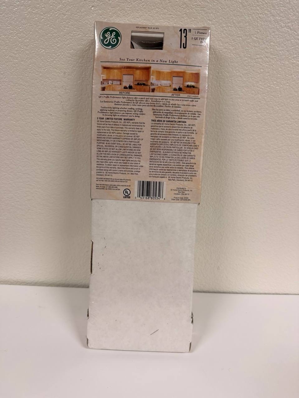 GE Profile Performance 13 Fluorescent Light Fixture F8T5 Ultra Thin New