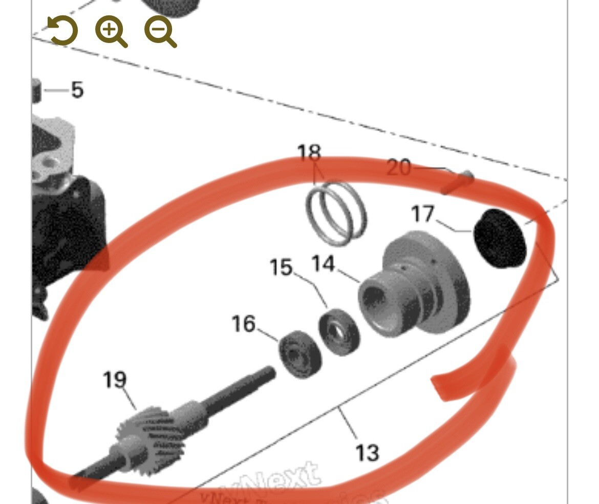 Brand New "Genuine" BRP Skidoo Water Pump Shaft 800 ETEC MXZ Summit 420837676