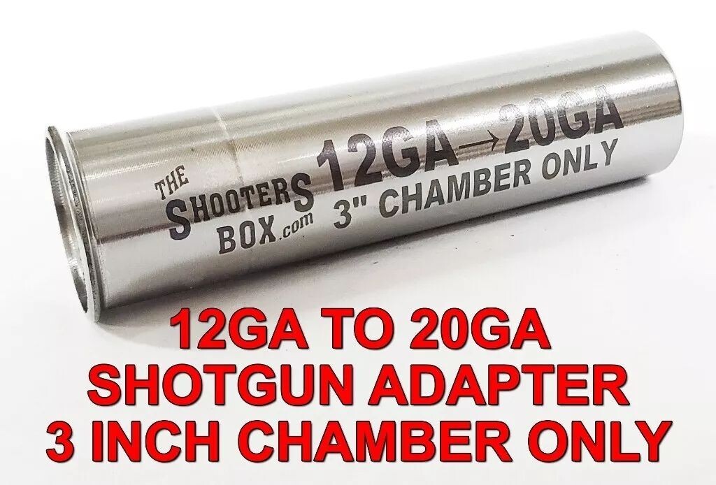 12GA to 20GA Shotgun Adapter 3" CHAMBER ONLY - Stainless Steel - Free Shipping!