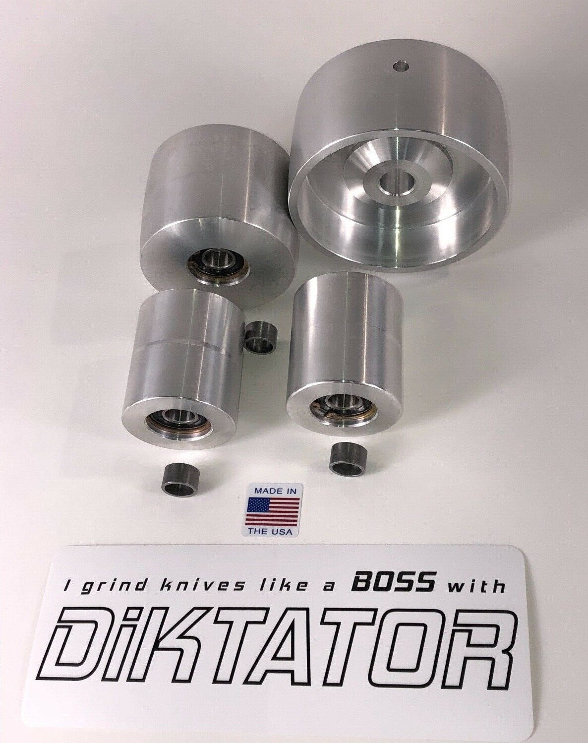 Wheel set for knife making 2" x 72" Belt Grinder (MADE IN USA) Fast Shipping