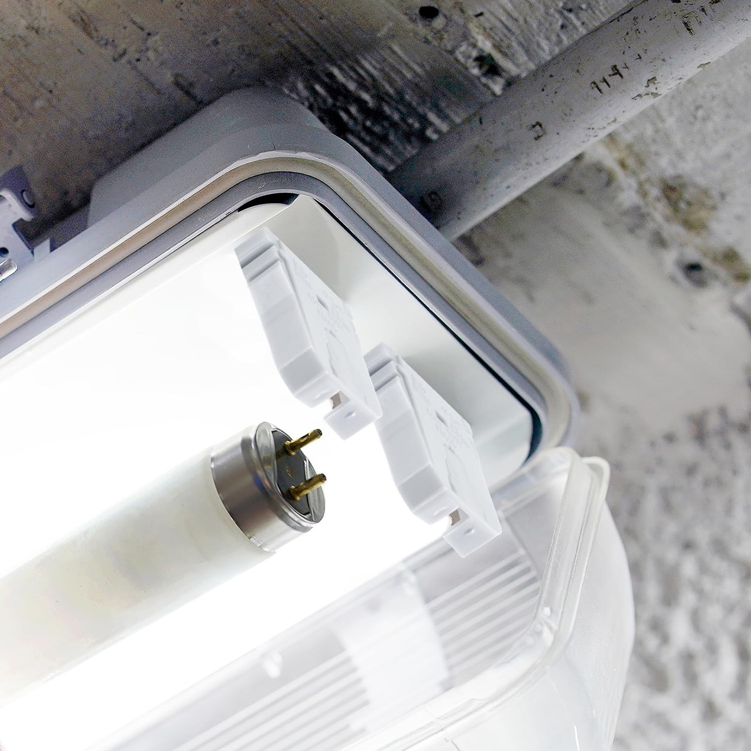 QWORK Non Shunted LED Tombstones T8 T10 T12 Lamp Holder - 100 Pack, Tube Replace