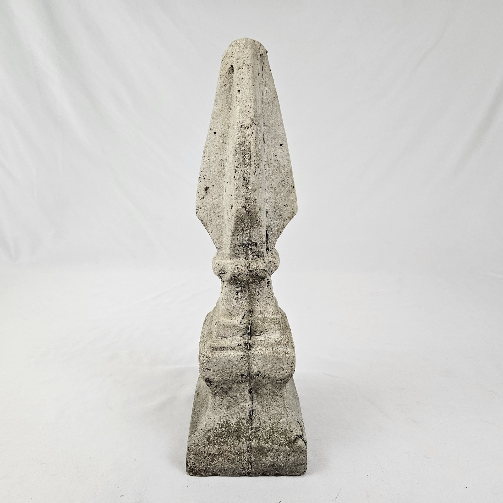 Vintage Concrete Garden Spear Finial Statue Obelisk Decor