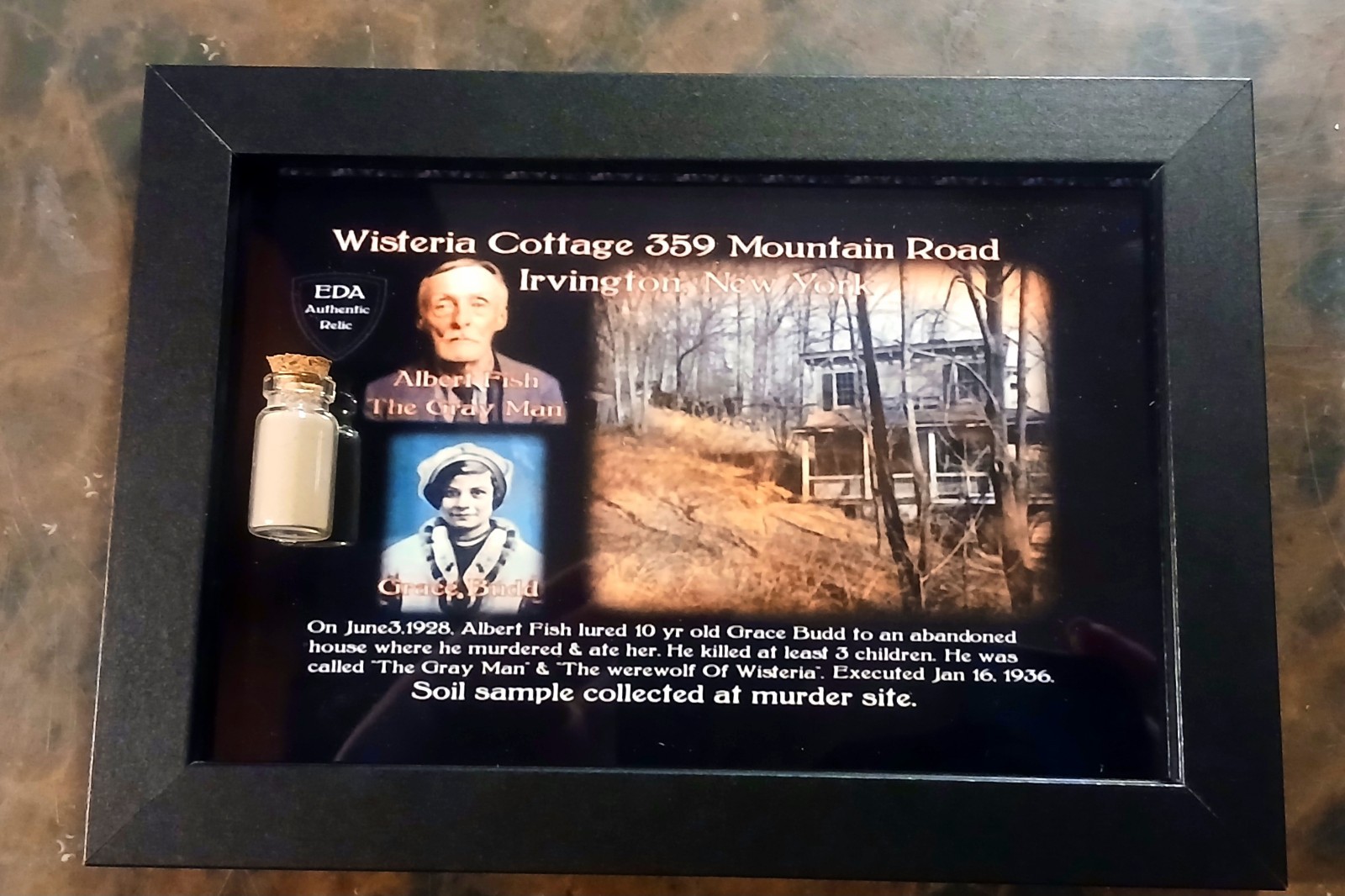 Albert Fish Haunted Item Relic Soil Sample The Gray Man True Crime Cannibal