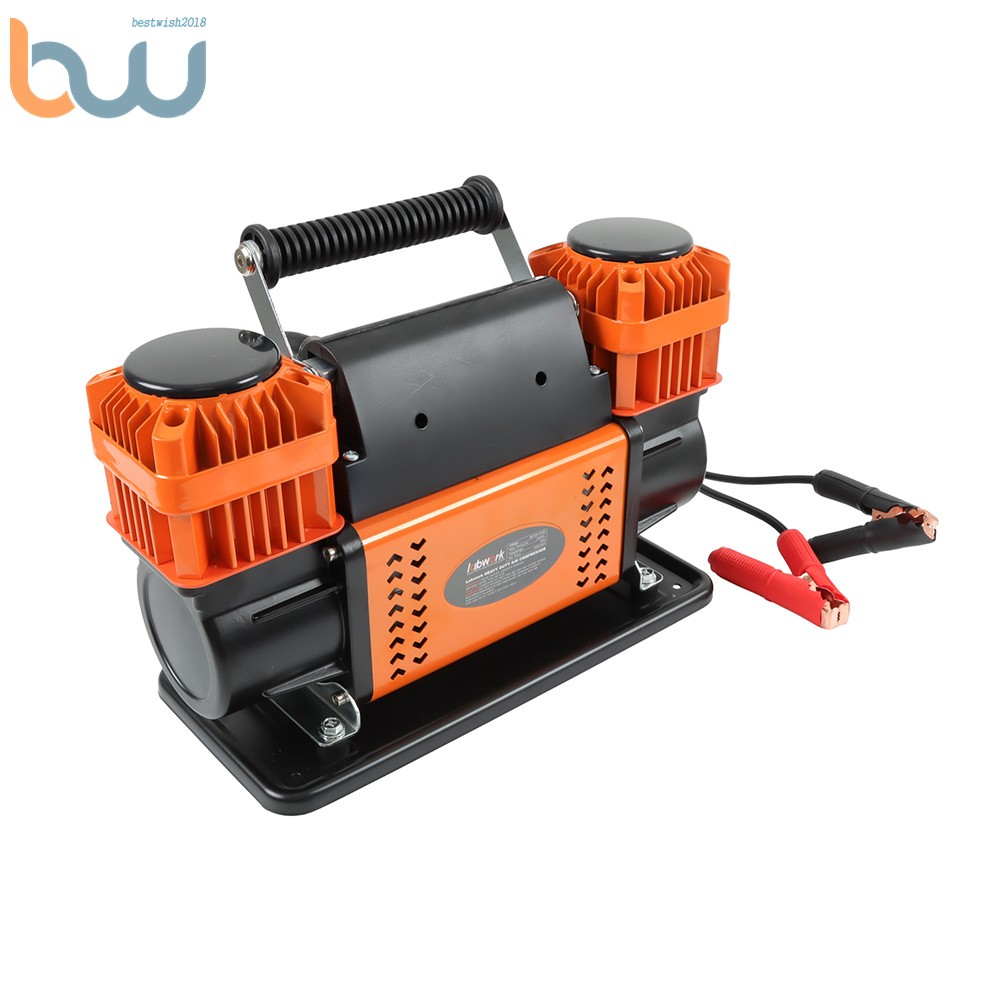 Portable 12v True Dual Air Compressor 10.6 CFM For Truck Tires RV 70 dB