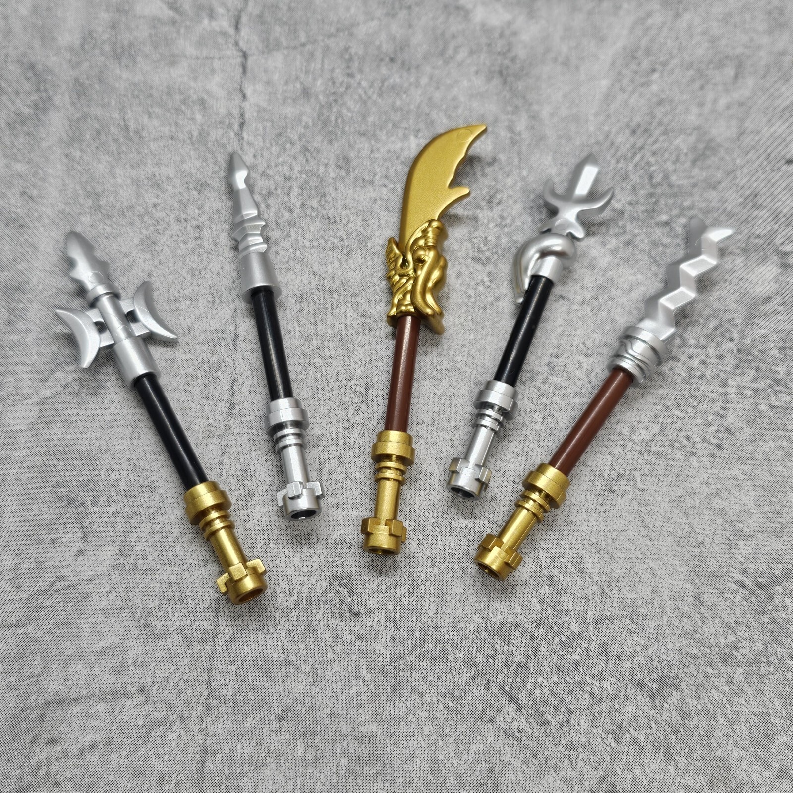 5pack Warrior God Spear Pack Blocks Weapons Accessories for Minifigures A13LSP26