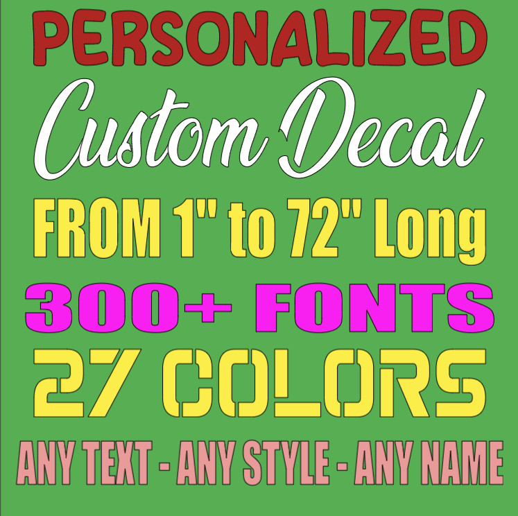 Custom Personalized Vinyl Lettering Name Decal Sticker Car Window Tumbler Flask