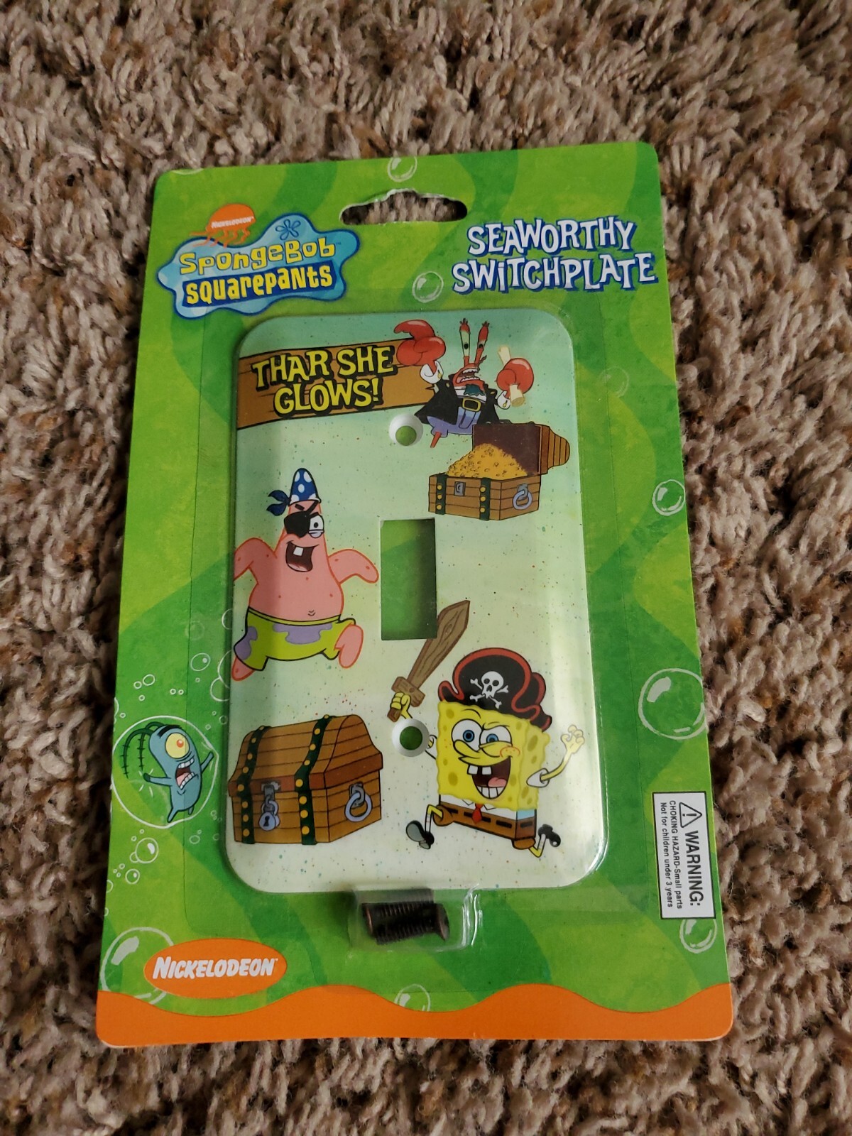 New Nickelodeon Spongebob Squarepants Switchplate Light Switch Cover Thar She...