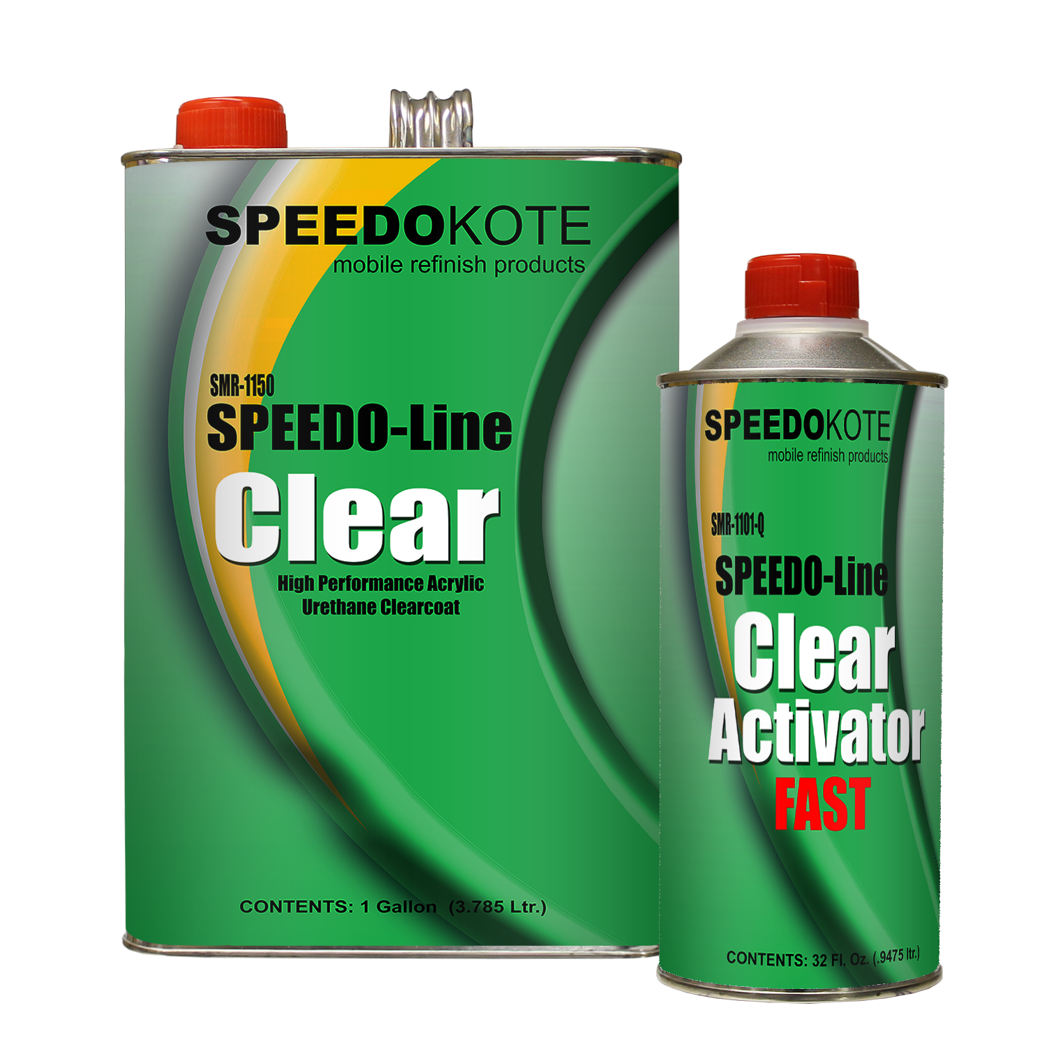 Clear Coat 2K Acrylic Urethane, SMR-1150/1101-Q 4:1 Gallon Clearcoat Fast Kit