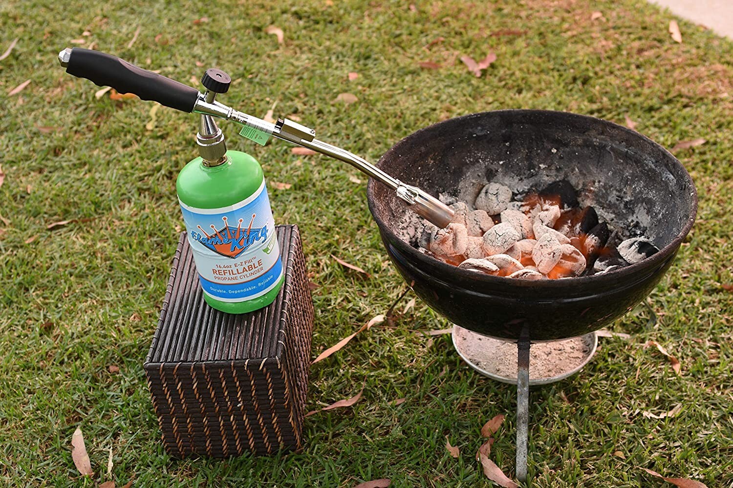 20,000 BTU Handheld Slanted Propane Charcoal Lighter Torch