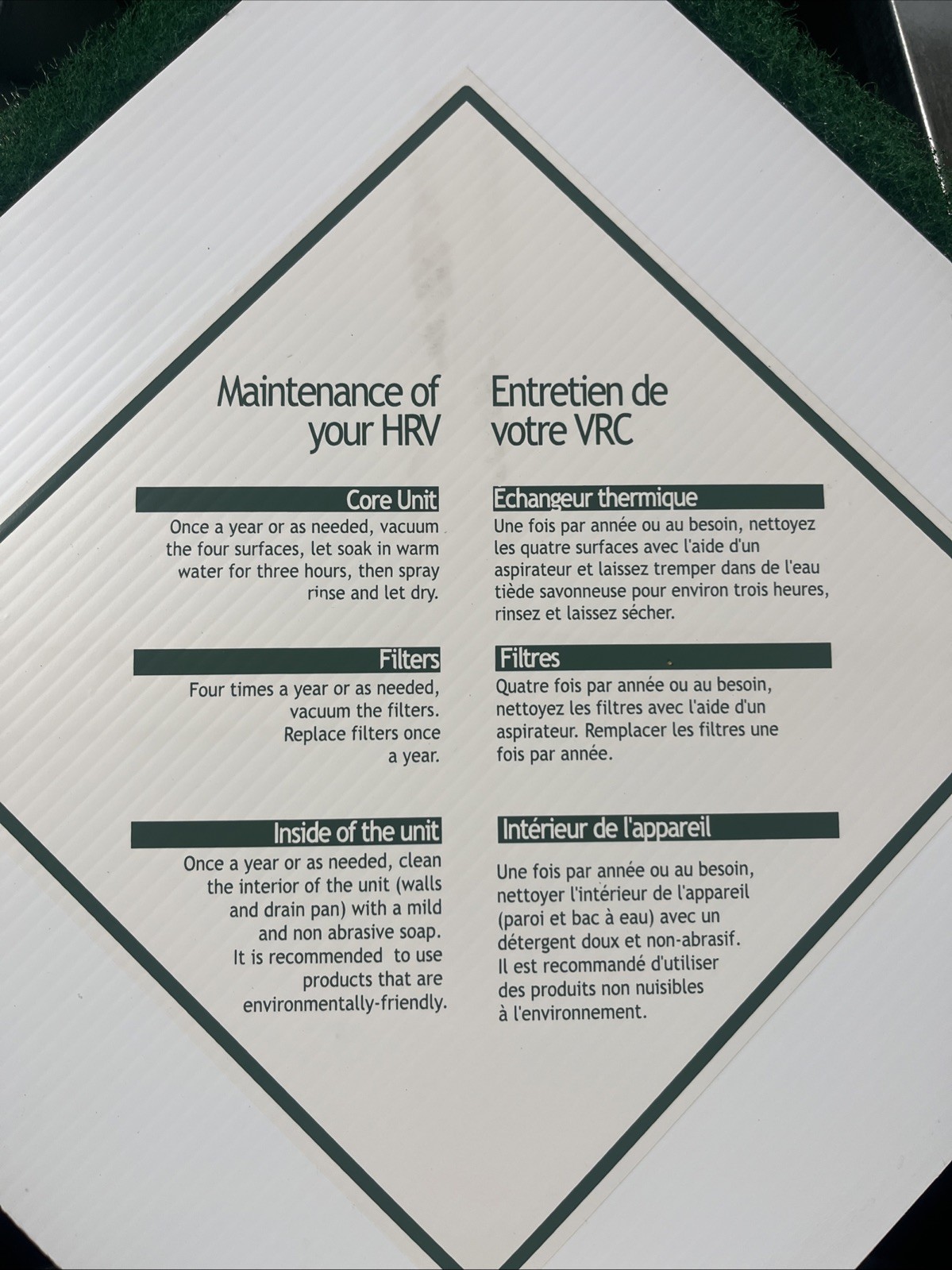 Professional Heat Recovery Ventilator Ducted Greentek Horizontal PH7.15 New HVI