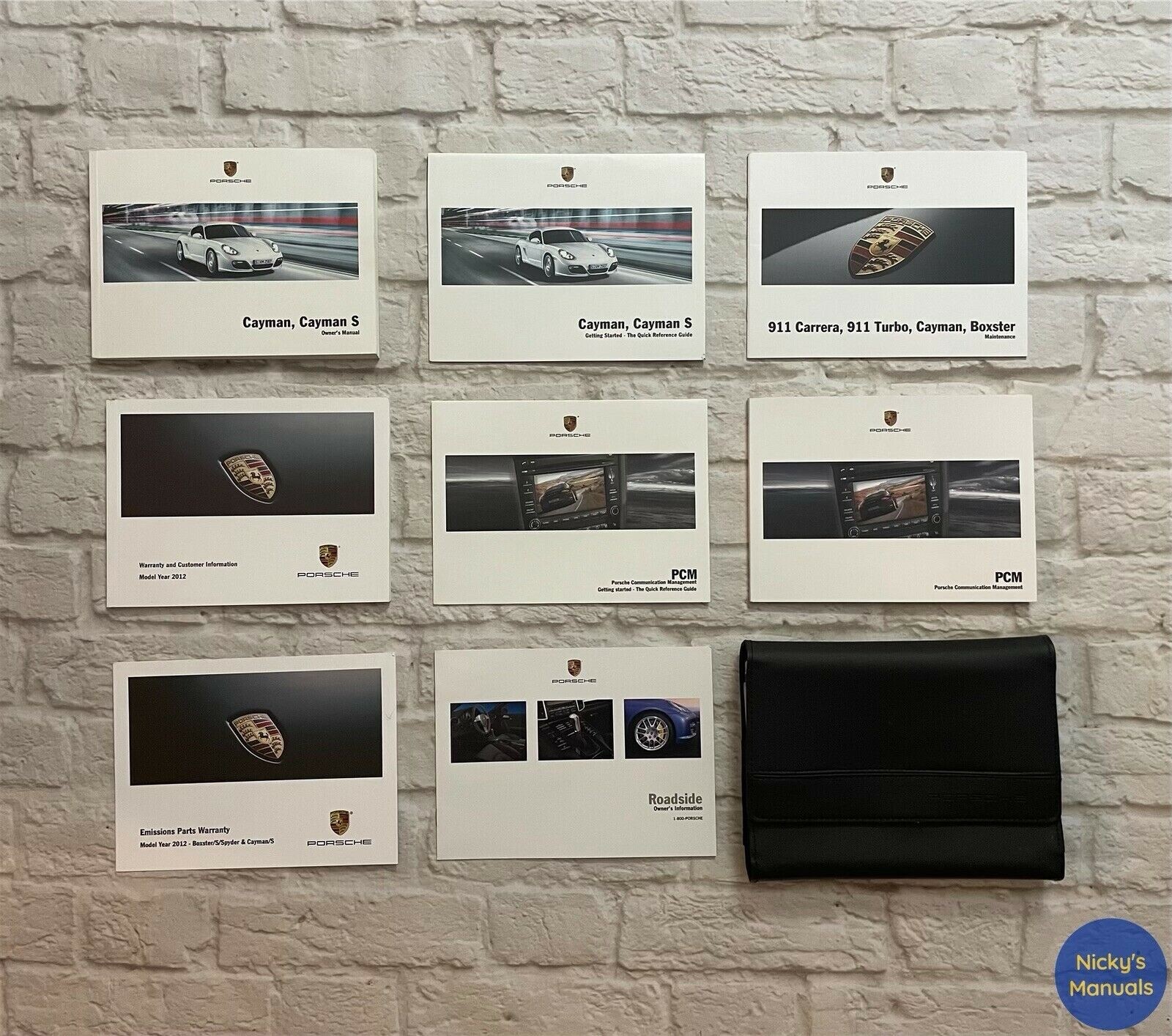 2012 Porsche CAYMAN, CAYMAN S Owners Manual S Coupe, S Hatchback, R Coupe, Base