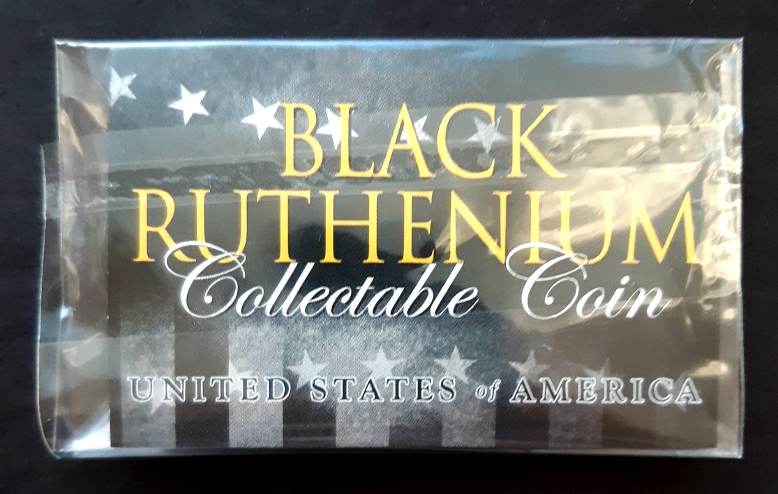 🔥US 1940 Mint BU SILVER MERCURY DIME ~ Clad with Black RUTHENIUM ~ Includes COA