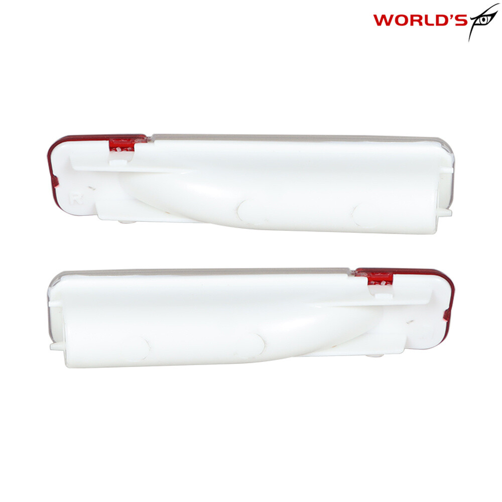 For 01-06 Chevy Silverado GMC Sierra Pair Plastic Door Reflector Light Panel L+R