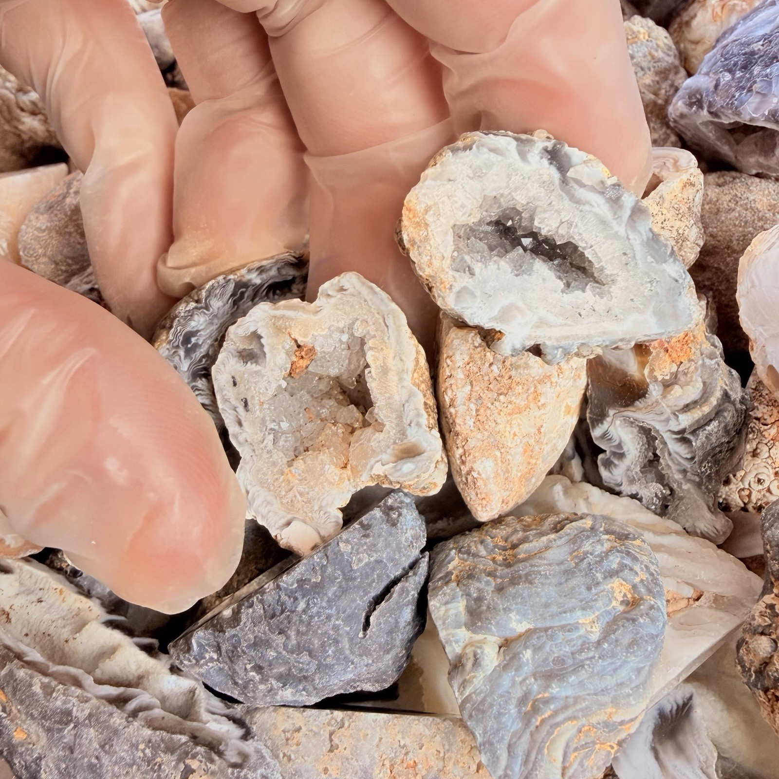 Rare Mini Occo Geodes from Brazil – Half lb Bulk Lot (9-12 Pieces)